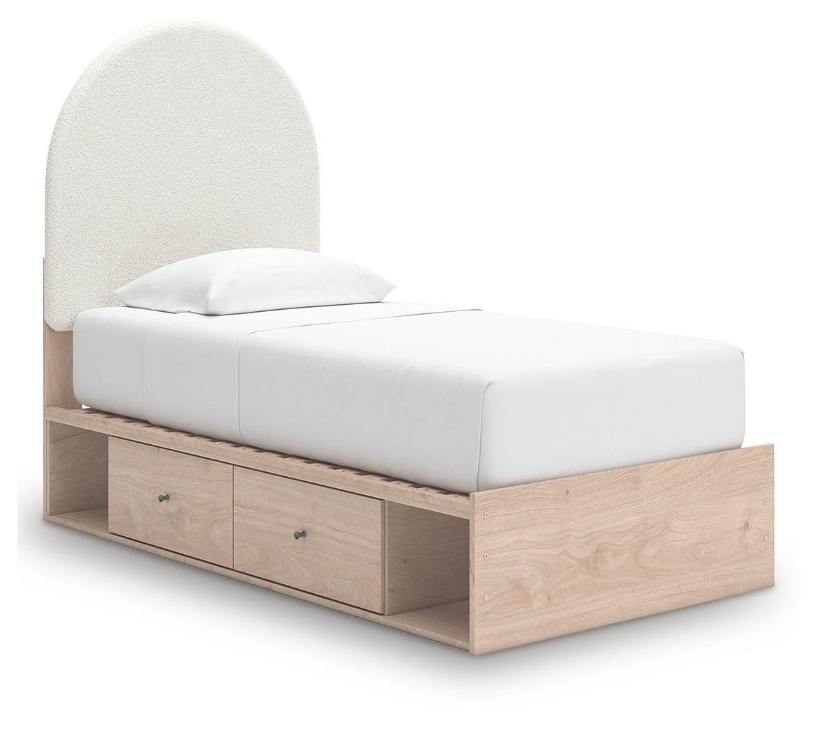 Shapella - Upholstered Panel Storage Bed