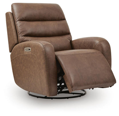 Falloway - Swivel Glider Power Recliner - Saddle