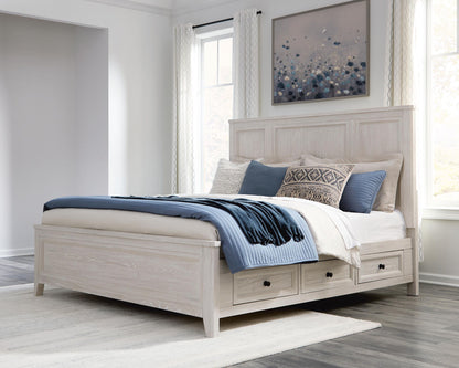 Cressenda - King Panel Storage Bed - Dove White