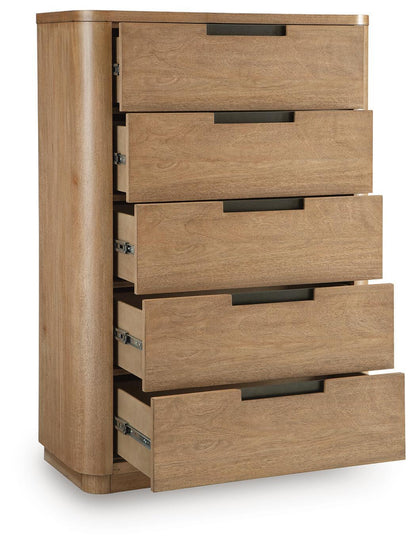 Cladian - Five Drawer Chest - Light Brown