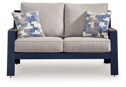 Mabry Shores - Loveseat With Cushion - Blue