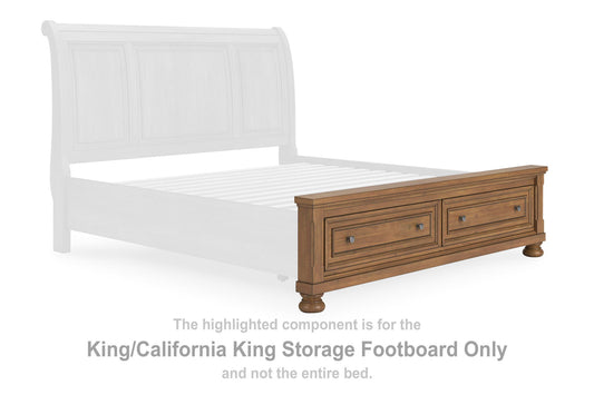 Vandenmore - King/California King Storage Footboard - Medium Brown