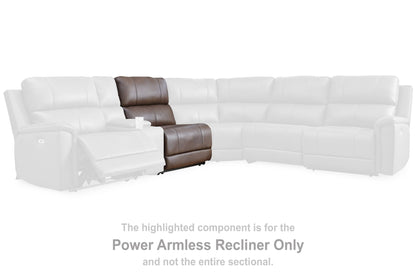 Beryton - Power Armless Recliner With Adjustable Headrest - Espresso