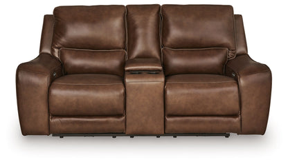 Silverbrooke - Power Reclining Loveseat / Console / Adjustable Headrest