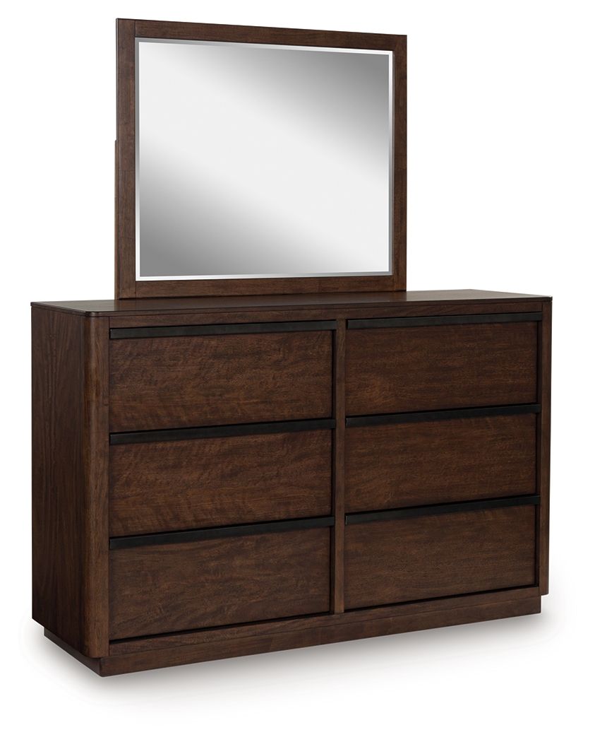 Kendamor - Dresser And Mirror - Dark Brown