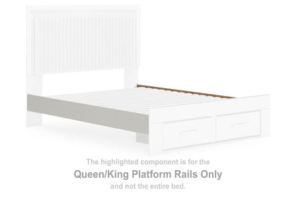 Birmonton - Queen/King Platform Rails - White