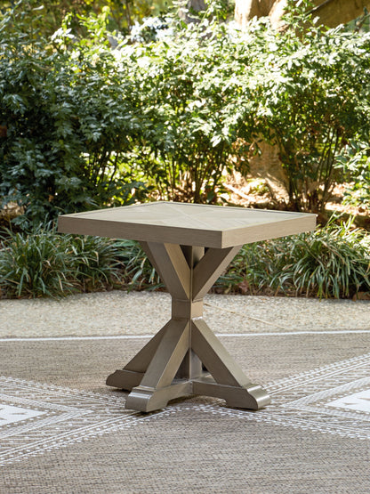 Revare Beach - Square End Table - Beige