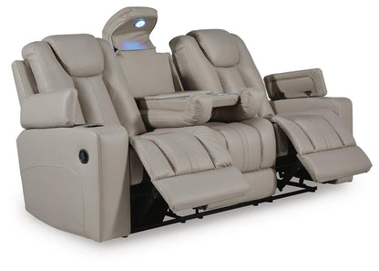 Next Move - Reclining Sofa With Drop Down Table - Coin