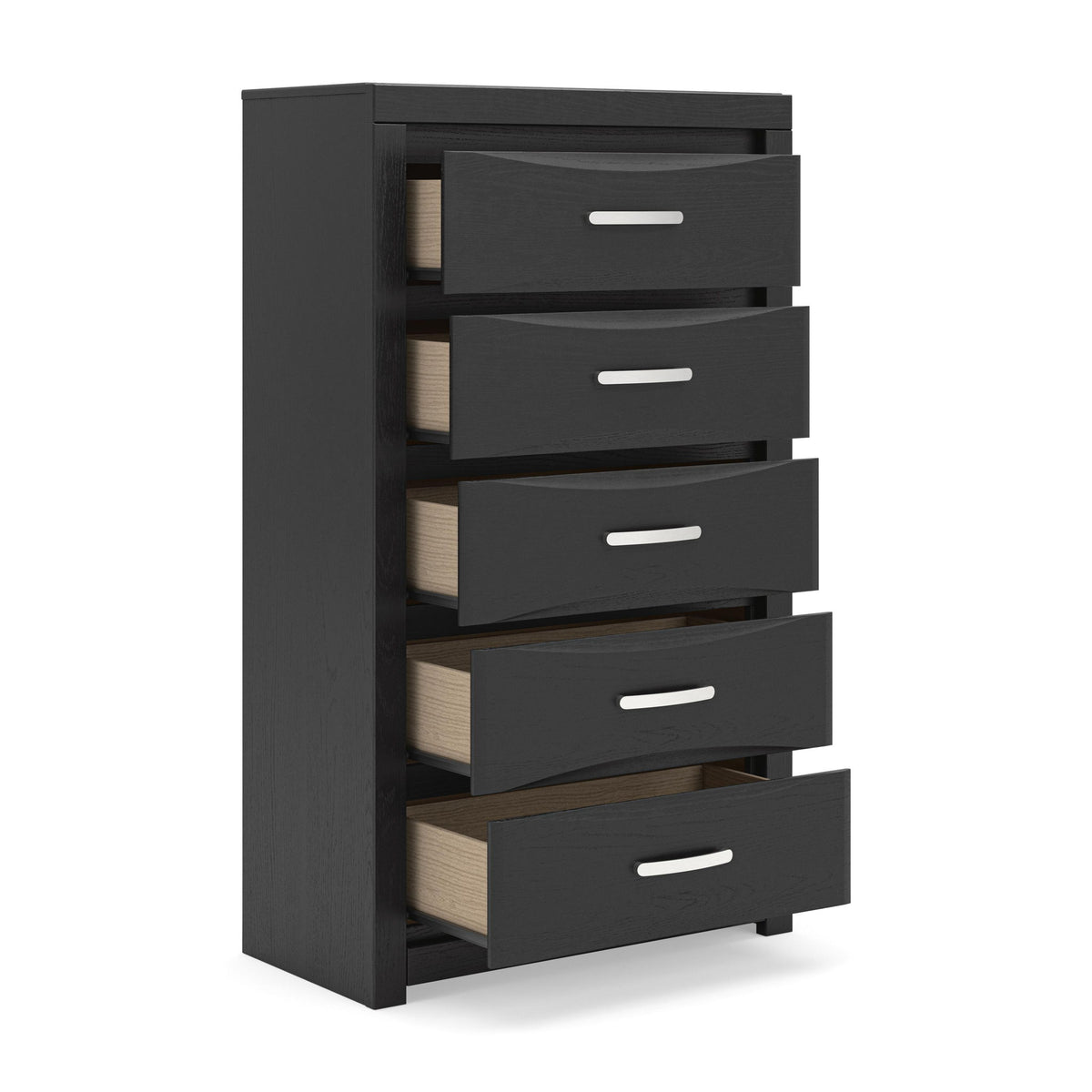 Jeffon - Five Drawer Chest - Black