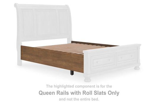 Vandenmore - Queen Rails With Roll Slats - Medium Brown