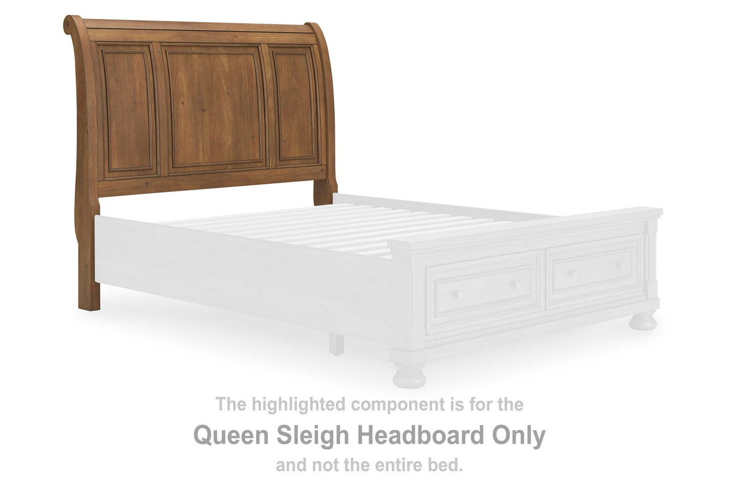 Vandenmore - Queen Sleigh Headboard - Medium Brown