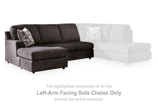Coralene - LAF Sofa Chaise - Onyx