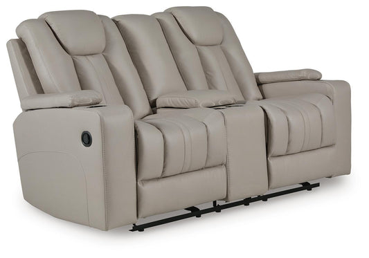 Next Move - Glide Reclining Loveseat With Console - Coin