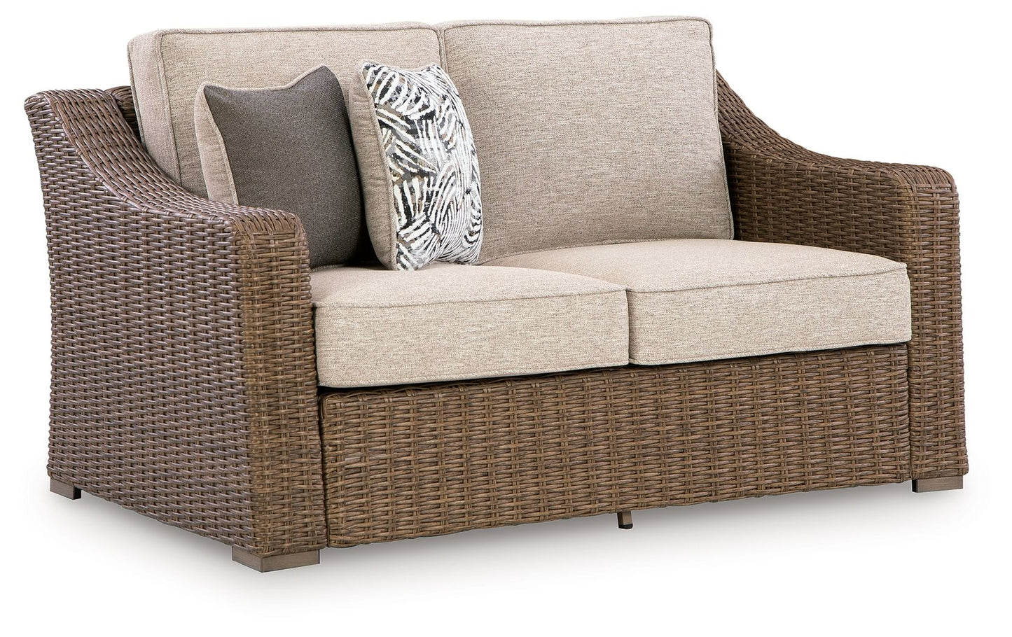 Revare Beach - Loveseat With Cushion - Beige