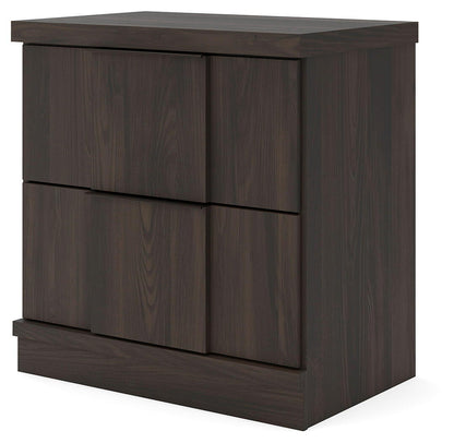 Jadiston - Two Drawer Night Stand - Dark Brown