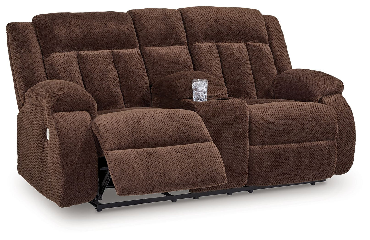 Greely Bend - Double Relcining Power Loveseat With Console