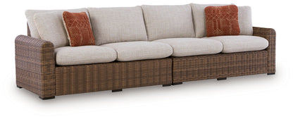Angel Island - RAF/LAF Loveseat With Cushion (Set of 2) - Beige / Brown