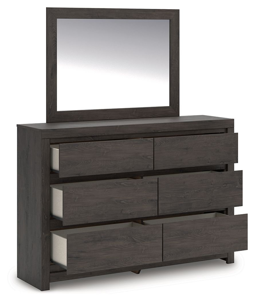Parlayon - Dresser And Mirror - Charcoal