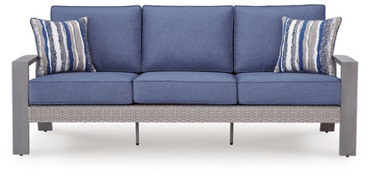 Dillon Beach - Sofa With Cushion - Blue / Gray