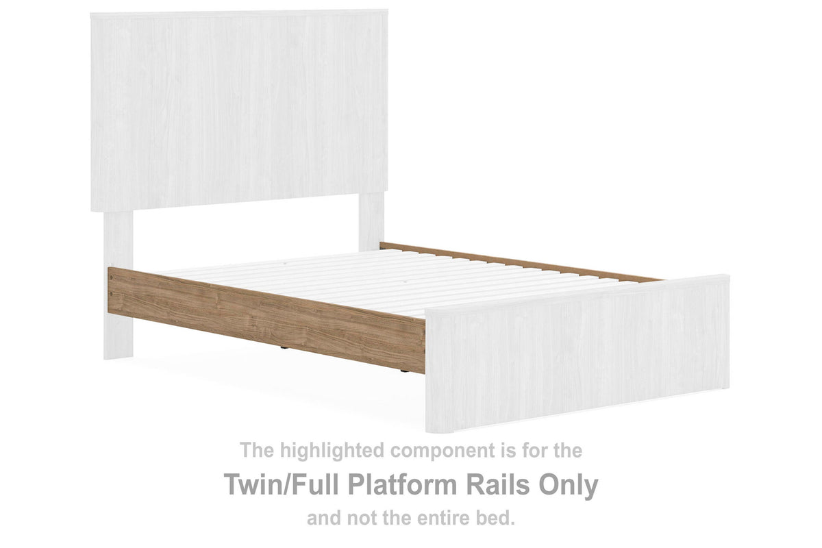 Dovander - Twin/Full Platform Rails - Warm Natural Brown
