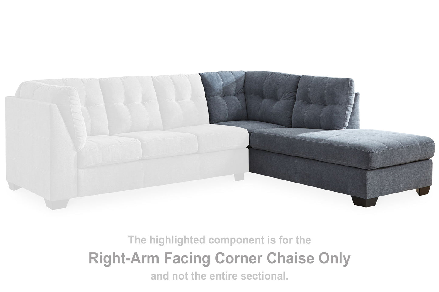 Marleton - Raf Corner Chaise - Denim