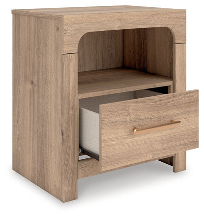 Hollymount - One Drawer Night Stand - Tan