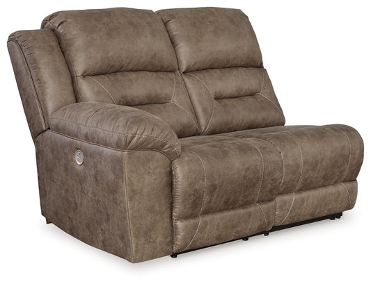 Ravenel - Laf Reclining Power Loveseat - Faux Leather - Fossil