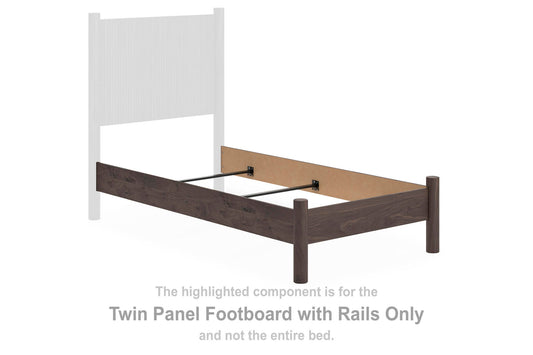 Cadmori - Twin Panel Footboard With Rails - Brown