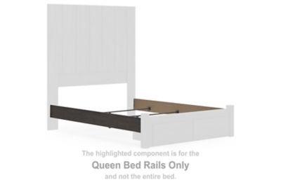 Parlayon - Queen Bed Rails - Charcoal