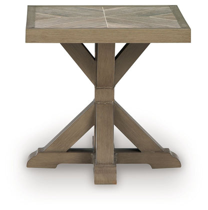Revare Beach - Square End Table - Beige