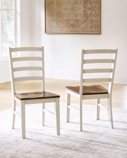 Jendanton - Dining Room Side Chair (Set of 2) - Brown / Antique White