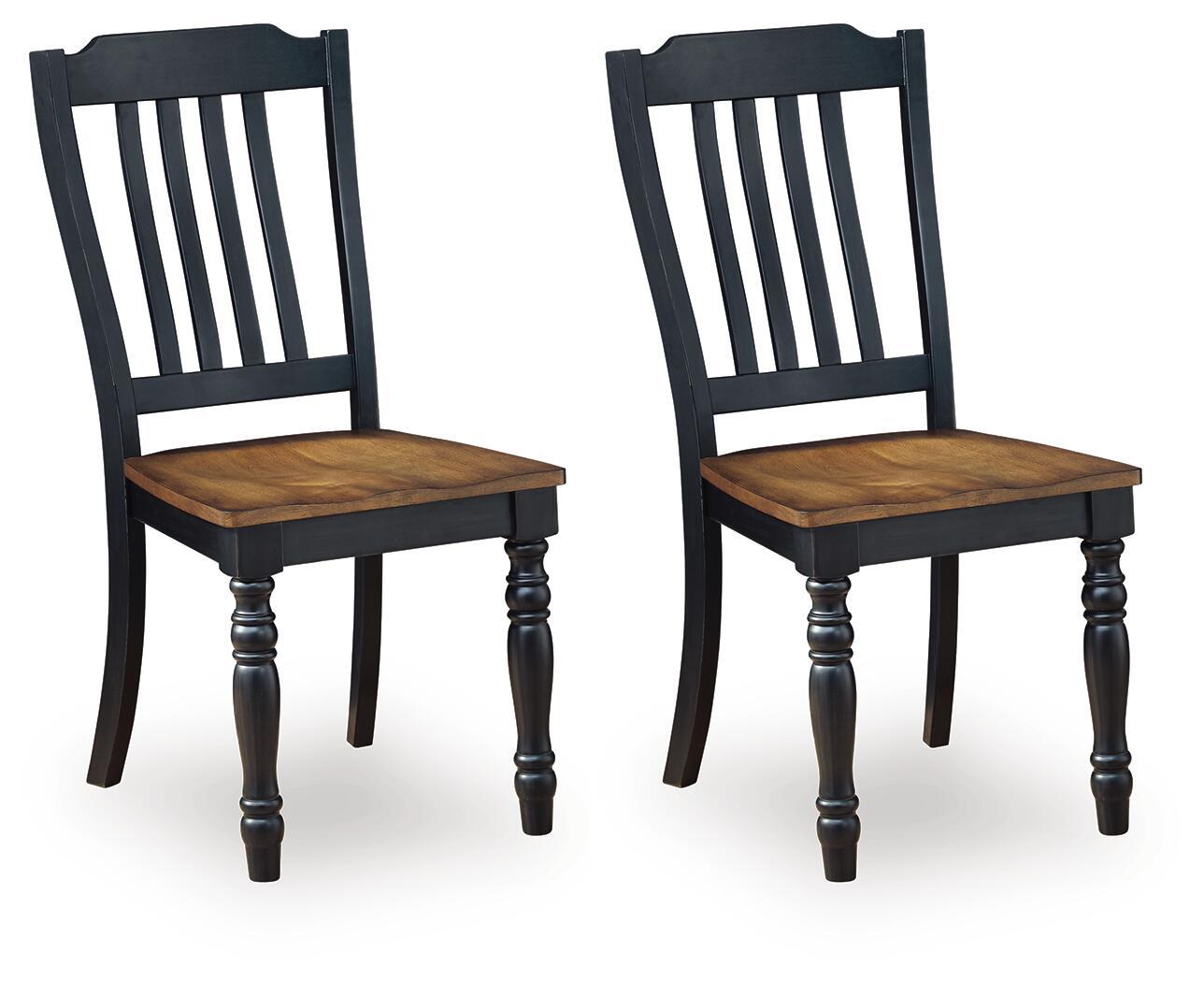 Loganeer - Dining Room Side Chair (Set of 2) - Black / Brown