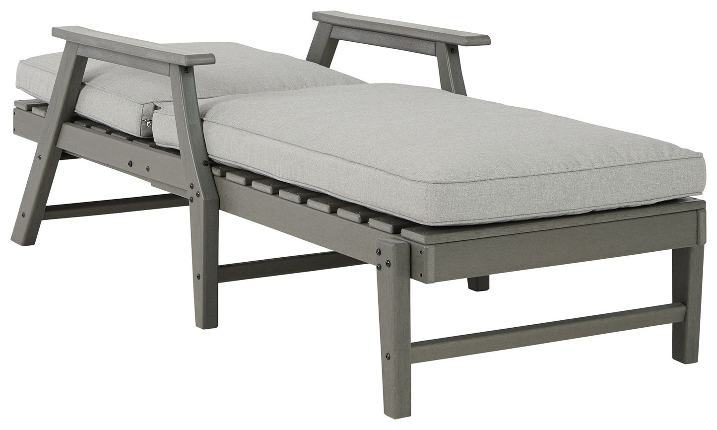 Visola - Chaise Lounge with Cushion - Gray