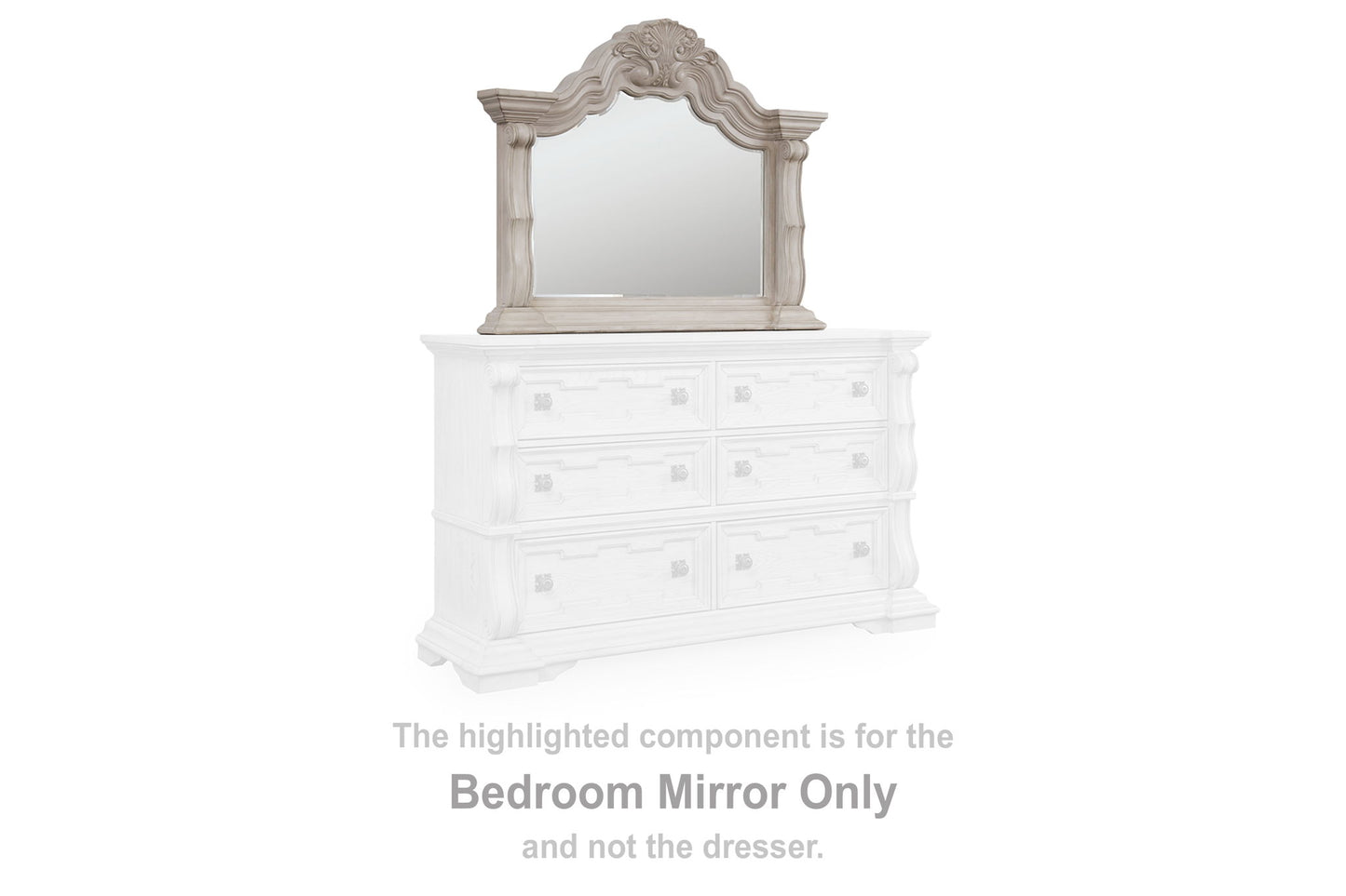 Andonhall - Bedroom Mirror - Antique White