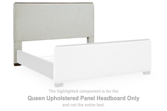 Darimore - Queen Upholstered Panel Headboard - Burnished Brown