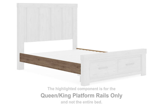 Garistyn - Queen/King Platform Rails - Light Brown