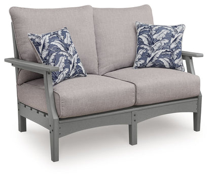 Lone View Bay - Loveseat With Cushion - Gray