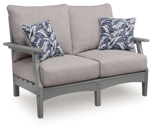 Lone View Bay - Loveseat With Cushion - Gray