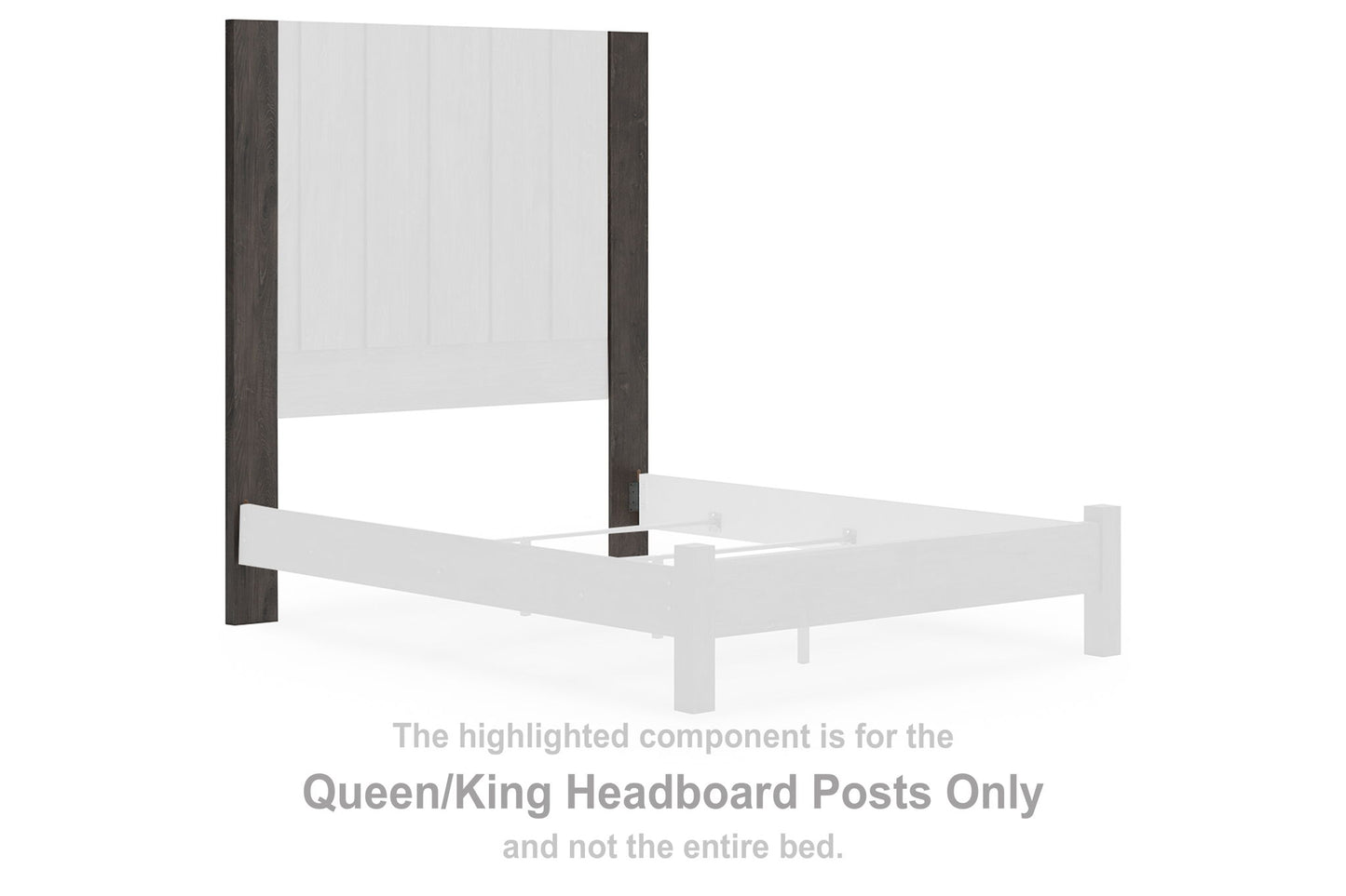Parlayon - Queen/King Headboard Posts - Charcoal