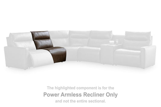 ModZ - Power Armless Recliner With Adjustable Headrest - Chocolate