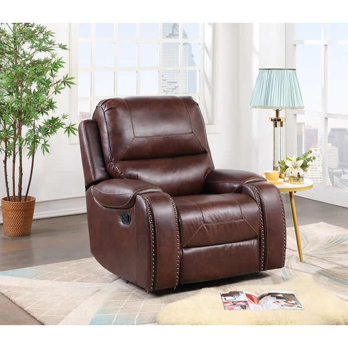 BROWN Manual Recliner + Rocking + Swivel Chair
