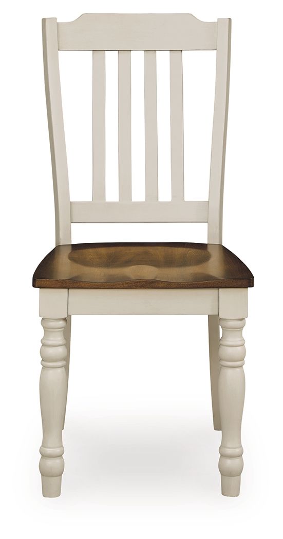 Mellintine - Dining Room Side Chair (Set of 2) - Antique White / Brown