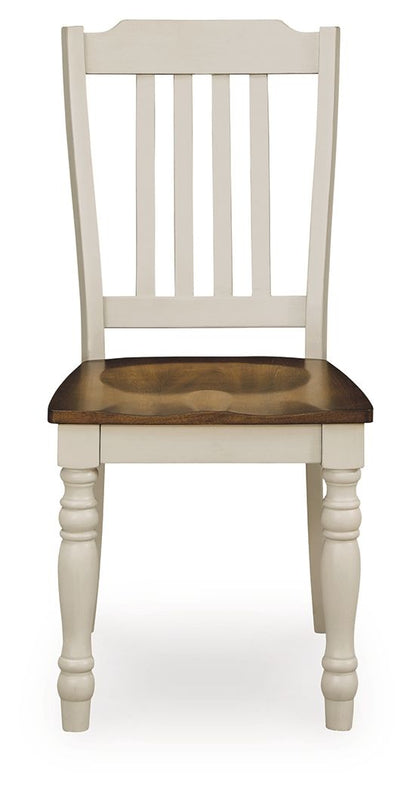 Mellintine - Dining Room Side Chair (Set of 2) - Antique White / Brown