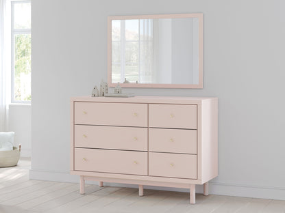 Wistenpine - Dresser And Mirror - Blush