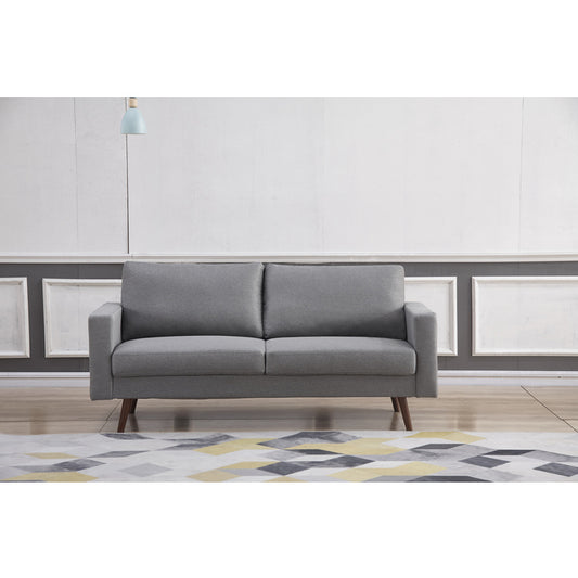 LIGHT GRAY Linen Stationary Basic Sofa