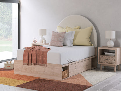 Shapella - Upholstered Panel Storage Bed
