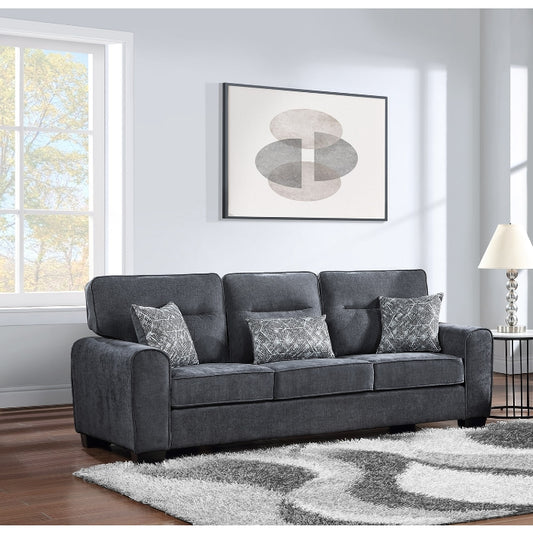 CHARCOAL Fabric Cushioned Arm Sofa