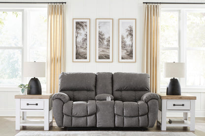 Hadrian Pike - Power Reclining Loveseat/Console/Adjustable Headrest - Galaxy