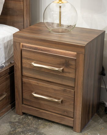 Breckori - Two Drawer Night Stand - Brown