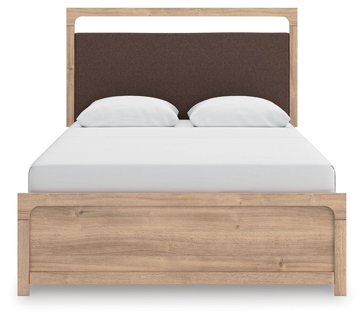 Hollymount - Queen Upholstered Panel Bed - Tan